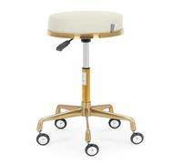 Beige, Oro Sgabello tondo - 51 - 64 cm - 150 kg - Beige, oro | physa