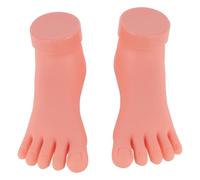Beige Piede per Nail Art 2 Pezzi Leggero, in Silicone | Strumento da Allenamento per Applicare Punte, Elasticità Buona, per Ragazze e Signore, Pratica Semplice
