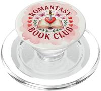 Beige Pink Cute Romantasy Book Club Bookish Heart Aesthetic PopSockets PopGrip per MagSafe