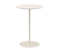 Beige Round Bar Table, Modern Style Pub Table with Solid Top And Sturdy Metal Base, High Top Table for Home, Kitchen Dining, Bistro, Cocktail, Party, Easy to Assemble(40x40x50cm)