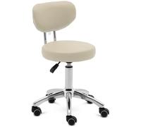 Beige scuro Sgabello con schienale - 46 - 60 cm - 150 kg - Beige scuro | physa