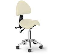 Beige Sgabello a sella - a rotelle - 550 - 690 mm - 150 kg - Beige | physa