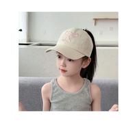 (Beige)Sweet Bow Cappellino da baseball per bambina Cappello da sole rosa e bianco per bambini Cappello