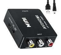Beigemo Adattatore da AV a HDMI Convertitore da Mini AV CVBS a HDMI Video Audio 1080P 720, Supporta PAL/NTSC con USB Cavo per PC/WII/N64/TV/PS3/Blu-Ray DVD