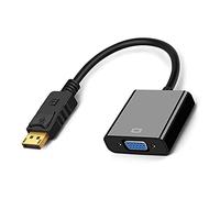 Beigemo Adattatore da DisplayPort a VGA, 1080p placcato oro, da DP a VGA (maschio-femmina) compatibile con Lenovo, Dell, HP, ASUS
