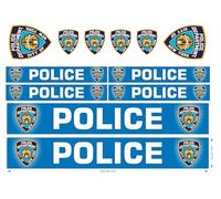beihaasnatuerlich® Set Adesivi POLICE 12-Pezzi, Per Auto, Sticker Per Bambini, Computer, Spazio, PC, Valigia