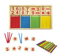 BEIIEB 1 set di giocattoli educativi per la matematica, blocchi colorati e giochi di matematica, giocattoli educativi per bambini, oltre a 50 bastoncini