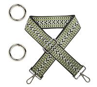 BEIIEB - 1 tracolla larga regolabile, accessori per borse fai da te, cintura di ricambio con 2 passanti a molla argentati per borsette, shopping bag e borse a tracolla