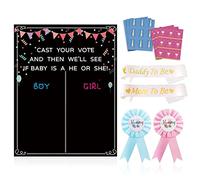 BEIIEB 54 etichette adesive di genere per festa di nascita, per feste di votazione di genere, per ragazzi e ragazze