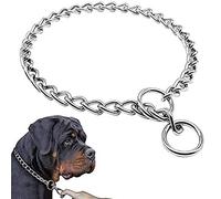 BEIJIALY Collare a Catena per Cani di Grossa Taglia, Collare a Strozzo per Addestramento per Cani a Catena, Collare a Catena per Cani in Acciaio Inossidabile Collari per Cani da(50 Centimetri)