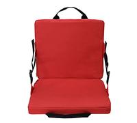 BEIJIALY Cuscino per Sedile da Stadio Portatile, Sedile per Candeggina Pieghevole, Sedile Imbottito Leggero per Eventi Sportivi e Concerti All'aperto, Cuscino per Candeggina con Schienale(Rosso)