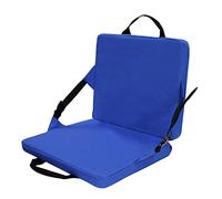 BEIJIALY Cuscino per Sedile da Stadio Portatile, Sedile per Candeggina Pieghevole, Sedile Imbottito Leggero per Eventi Sportivi e Concerti All'aperto, Cuscino per Candeggina con Schienale(Blu)