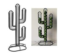 BEIJIALY Porta Cialde Caffè a Forma di Cactus, Organizzatore Portaoggetti per Capsule di Caffè in Ferro Nero per la Casa Può Contenere 48 Cialde di Caffè, Supporto per Organizer per Dispenser di Ciald