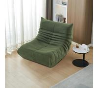 BEIJIALY Pouf divano da pavimento, divano lazzy, sedia da pavimento con schienale, sedia da pavimento imbottita, sedia a sdraio, pouf, poltrona da lettura per casa o ufficio (verde)
