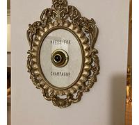 BEIJIALY Pressa per Bottone Champagne, Anello Mini Pressa per Bottone Champagne, Premi Campana per Porta Champagne, Decorazione a Tema Champagne Targa da Muro Ornamento Regalo(Oro)