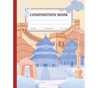 Beijing China Composition Notebook: Blue Travel Journal Featuring the Great Wall, Temple of Heaven & Chinese Landmarks | Elegant Writing Book for School, Office & Daily Notes | 110 Pages