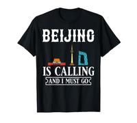 Beijing, Cina, Skyline della Città Mappa Maglietta