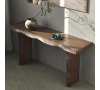 BeiJingYZ Consolle Ingresso Stretti per Ingresso in Legno Massello, Tavolo Consolle Stile Wabi-Sabi per Soggiorno, Divano, Corridoio, Bordi Irregolari Naturali(140x40x75 cm/55x16x30 in)