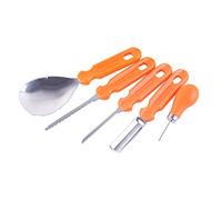 Beikal Pumpkin Carving Tools, set di strumenti per intagliare zucche di Halloween, riutilizzabili, 5 pezzi, in acciaio inox resistente, per adulti e bambini