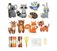 Beiktehy Set da cucito per bambini, 10 pezzi, fai da te per bambini, divertimento creativo, animale, favorisce la coordinazione occhio-mano nei bambini a partire dai 6 anni in su