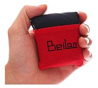 BeiLan Coperta Mini Pocket picnic bene durevole Leggero sabbia impermeabile, a prova Beach Camping Mat viaggio con il sacchetto portatile per attività all'aperto (70 * 110cm, Nero e Rosso)