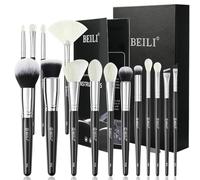 BEILI 15 pennelli da trucco, set di pennelli professionali per fondotinta in polvere, correttore, sopracciglia, ombretto, contorno, eyeliner, eyeliner, pennello per miscelare gli occhi
