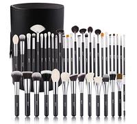 BEILI Makeup Brushes 42pcs Makeup Brush Set Premium Goat Synthetic Hair Kabuki Foundation Blending Brush Face Powder Blush Concealers Eye Shadows Make Up Brushes Kit with Case（Black）