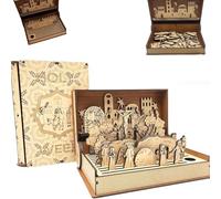 BeiLuo Set di libri di fiabe in legno fai da te con scena della resurrezione, gioco biblico per la famiglia + decorazione da tavolo commemorativa della vita eterna, set di materiali per l'insegnamento
