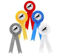 BEIMEIII 5 fiocchi da torneo per cavalli, fiocchi da torneo, fiocchi per cavalli, fiocchi da equitazione, fiocco per torneo, hobby, cavallo vincitore, per eventi di equitazione, colorati