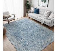 BEIMO Tappeto Salotto Vintage, Tappeti Camera Da Letto, Tappeto Estivo Salotto Antiscivolo Lavabile, Grande Tappeti Salotto Pelo Corto per Soggiorno, Sala, Blu Marino, 160x230cm