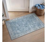 BEIMO Tappeto Salotto Vintage, Tappeto Camera Da Letto, Tappeti Ingresso Interno, Tappeto Antiscivolo Lavabile, Tappeti Salotto Pelo Corto per Cucina, Bagno, Ufficio, Blu Marino, 60x90cm