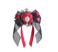 Beimus Accessorio per la testa di Halloween alla moda Velo in pizzo nero con clip per capelli invisibile decorazione per capelli per feste da ballo fiocchi neri velo fasce