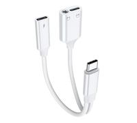 Beimus Adattatori audio di ricarica simultanea Porta di tipo C Jack da 3,5 mm PD60W Potenza Noleggia Nylon Trecce Cavo Alluminio Anodizzato Adattatori USB C