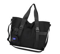 Beimus Borsa a tracolla multi scomparto per i pendolari quotidiani attività all'aperto in nylon resistente agli strappi comoda tracolla regolabile ergonomica borsa a tracolla per pendolari, Nero , One