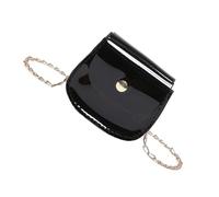 Beimus Catene da donna Borsa a tracolla Borsa a tracolla trasparente Selle Piccoli messaggeri Shopping Incontri Per Catene Quotidiane Crossbody Per Le Donne Spalla Piccola Selle Trasparenti, Nero