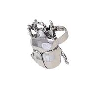Beimus Cicala realistica progetta anelli regolabili usura comoda materiali in lega robusta per pelli sensibili accessorio moda gioielli Cicala, Silver, come descritto, come descritto