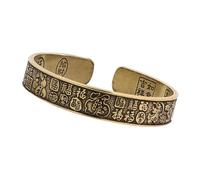 Beimus Ciondolo portafortuna realizzato a mano in ottone con cento simboli Fu Good Fortunes da indossare tutti i giorni, Misura unica, come descritto