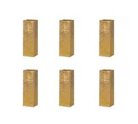 Beimus Confezione da 6 eleganti sacchetti di vino per bottiglie di vino, in carta, per compleanno, matrimonio, Oro singolo Ramo, Size Approx. 4.72x3.94x14.17inch12x10x36cm