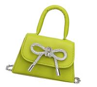 Beimus Creativo Bowknot Decorato Piccola Borsa A Tracolla Borsa A Tracolla Alla Moda Cuoio DELL'UNITÀ di elaborazione Piazza Borsa, Verde, One Size