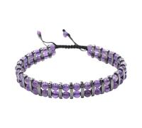 Beimus Elegante braccialetto elastico con perline di pietra per donne con vari cristalli delicato braccialetto per bilanciamento e stili spirituali, Misura unica, come descritto