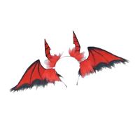Beimus Fasce per capelli con pipistrello, per cosplay e diavolo, accessorio per il trucco e il lavaggio del viso