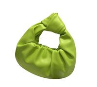 Beimus Hoboes increspato Gnocchi Borse Hoboes Borse Donne Pu Pelle Pochette Borse Toted Borse Annodato Top Handle Bag Shopping Ruched Dumpling, Verde, One Size