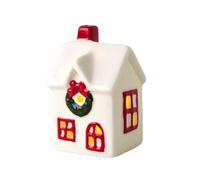 Beimus Holiday Ceramic House Decors Battery Operated Holder Christmas Village Stagionale Regalo Pronto per le Vacanze Vetrina A Batteria Ceramica