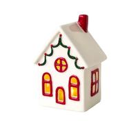 Beimus Holiday Ceramic House Decors Battery Operated Holder Christmas Village Stagionale Regalo Pronto per le Vacanze Vetrina A Batteria Ceramica