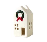 Beimus Holiday Ceramic House Decors Battery Operated Holder Christmas Village Stagionale Regalo Pronto per le Vacanze Vetrina A Batteria Ceramica
