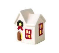 Beimus Holiday Ceramic House Decors Battery Operated Holder Christmas Village Stagionale Regalo Pronto per le Vacanze Vetrina A Batteria Ceramica