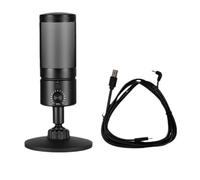 Beimus Microfono a condensatore cardioide USB con supporto da tavolo luci LED colorate per PC, giochi e podcasting