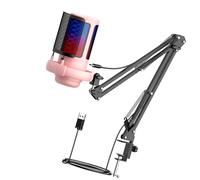 Beimus Microfono USB da gioco frequenza 30Hz~16kHz per PC con braccio braccio e illuminazione a LED per Immersive