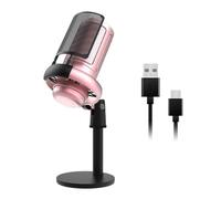 Beimus Microfono USB per PC Gaming Illuminazione a colori Mic Pulsante Mute Condensatore con Manopola Solido