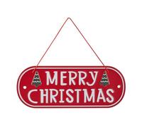 Beimus Miniatura Merry Christmas Iron Wall Art Resistente alle intemperie Holiday Greeting Decoration Piece Door Hanging Placche Metallo Natale Benvenuto
